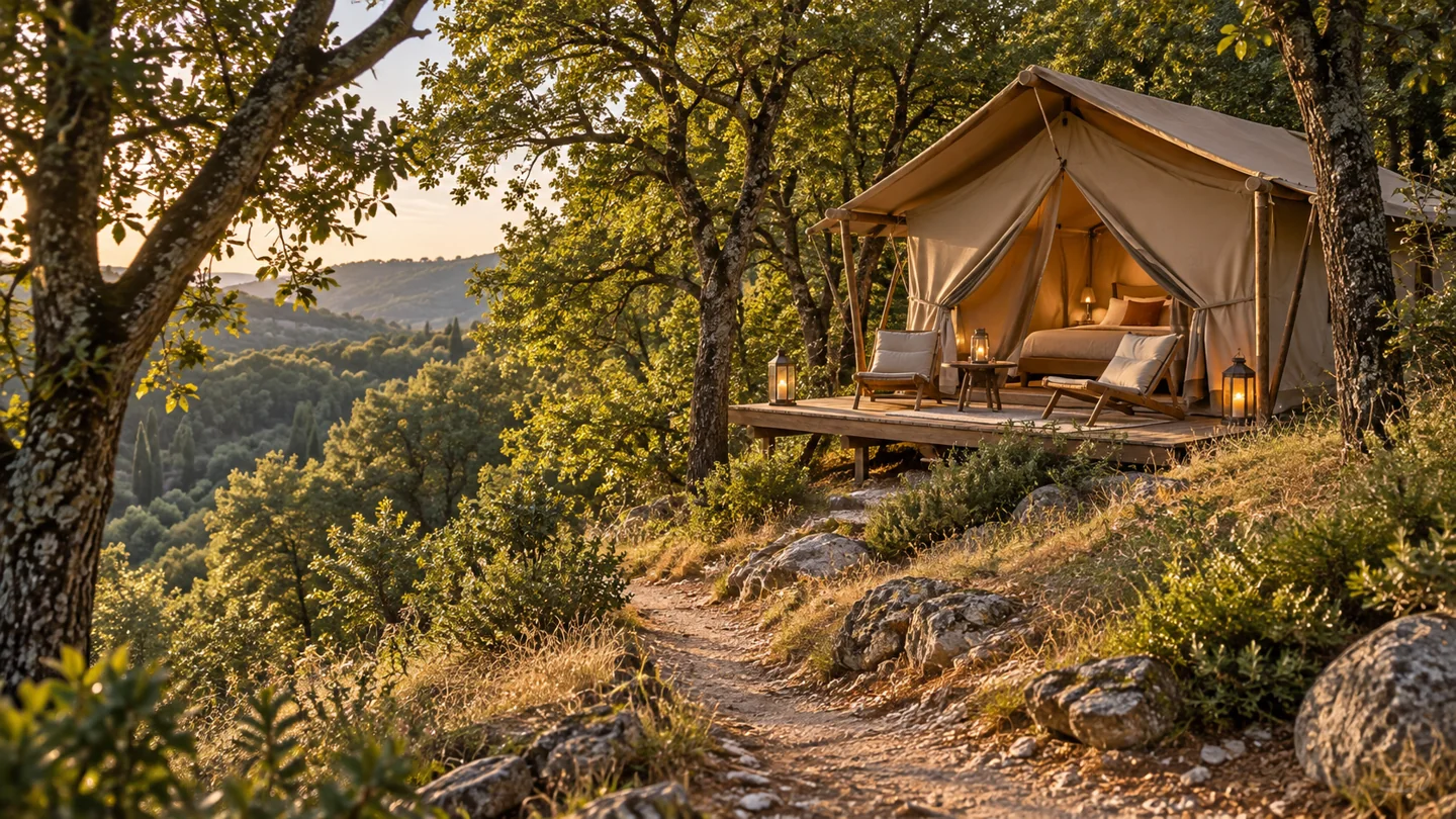 Visualizzazione immaginata dell’area glamping